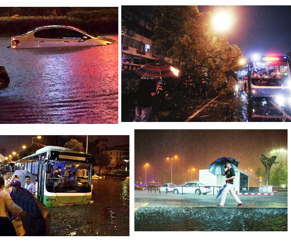讯：暴雨冰雹袭长沙多路段拥堵  致5分钟路程走了40分钟